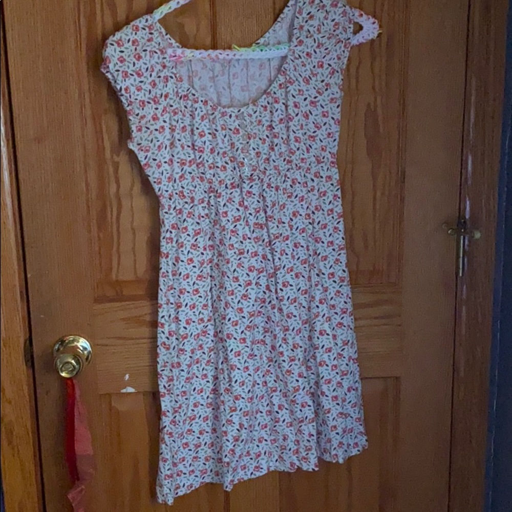 Floral print off the shoulder dress